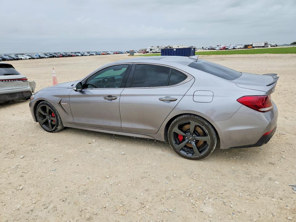 2020 Genesis G70 VIN KMTG34LE7LU057394 COPART salvage auction — SIDE, Tx - Salvage Vehicle Title, sold $9,300 on 2026-09-10 (photo 2)