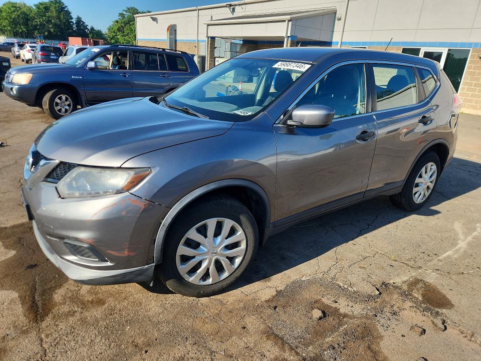 2016 Nissan Rogue VIN KNMAT2MV3GP649063 COPART salvage auction — SIDE, Ct - Cert Of Title-Salvage, sold $1,050 on 2026-07-14 (photo 1)
