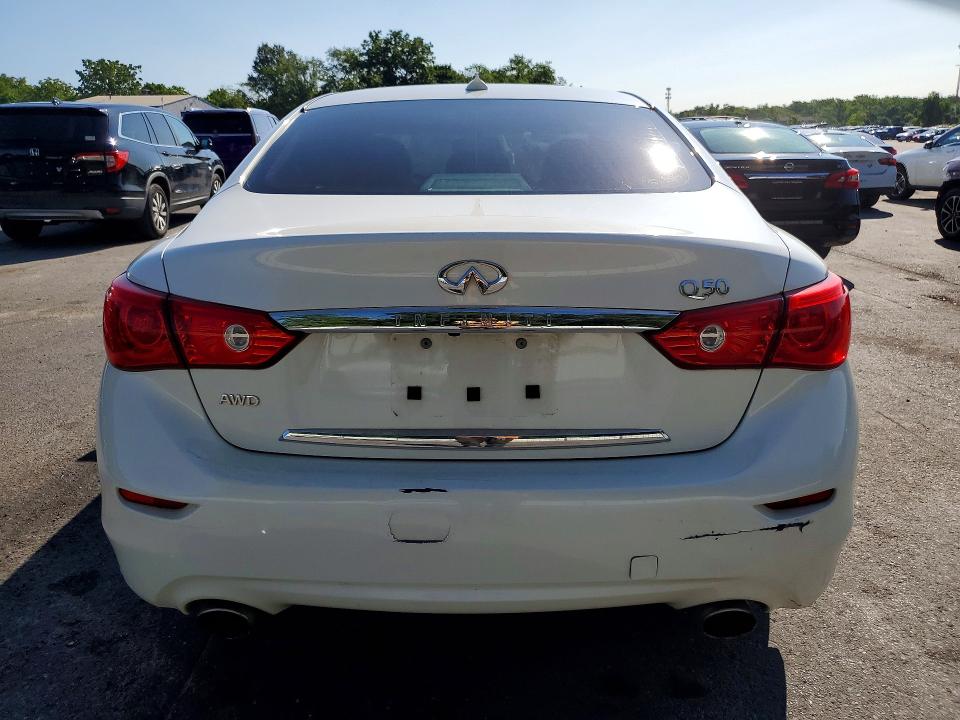 2016 Infiniti Q50 VIN JN1EV7AR8GM345912 COPART salvage auction — FRONT END, OH - CERT OF TITLE-REPOSSESSION, sold $1,100 on 2026-07-28 (photo 6)