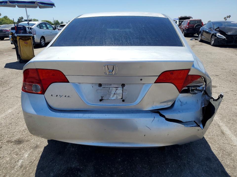 2008 Honda Civic VIN JHMFA165X8S001963 COPART salvage auction — REAR END, Ca - Salvage Certificate, sold $700 on 2026-07-28 (photo 6)