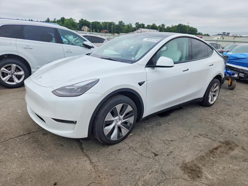 2023 Tesla Model y VIN 7SAYGDEE4PF796230 COPART salvage auction — REAR END, PA - CERTIFICATE OF SALVAGE, sold $8,600 on 2026-07-28 (photo 1)