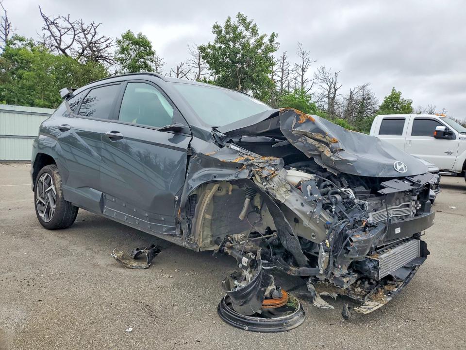 2025 Hyundai Kona VIN KM8HBCA33SU219291 COPART salvage auction — FRONT END, Ny - Mv-907A Salvage Certificate, sold $2,750 on 2026-07-20 (photo 4)