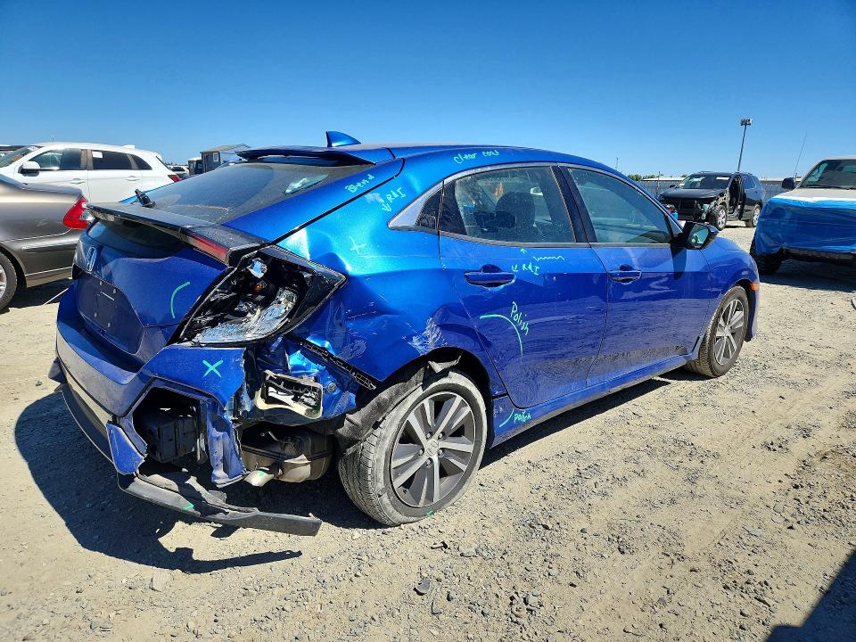 2020 Honda Civic VIN SHHFK7H31LU207903 COPART salvage auction — REAR END, Ca - Salvage Certificate, sold $2,100 on 2026-07-23 (photo 3)