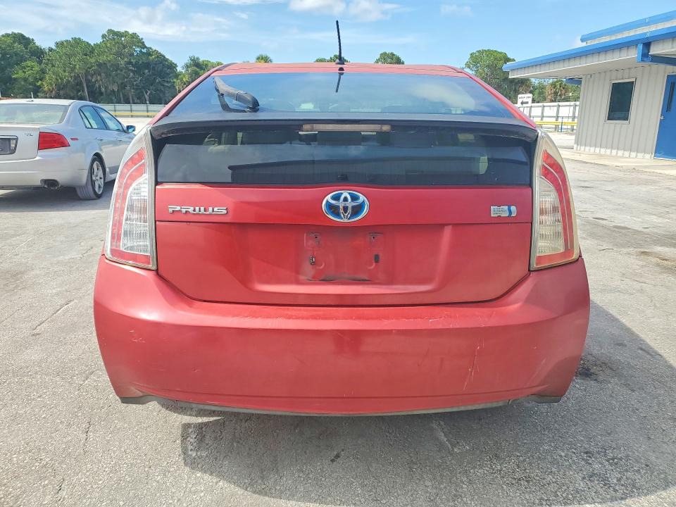 2013 Toyota Prius VIN JTDKN3DU6D1726292 COPART salvage auction — FRONT END, FL - CERTIFICATE OF TITLE, sold $1,300 on 2026-07-29 (photo 6)