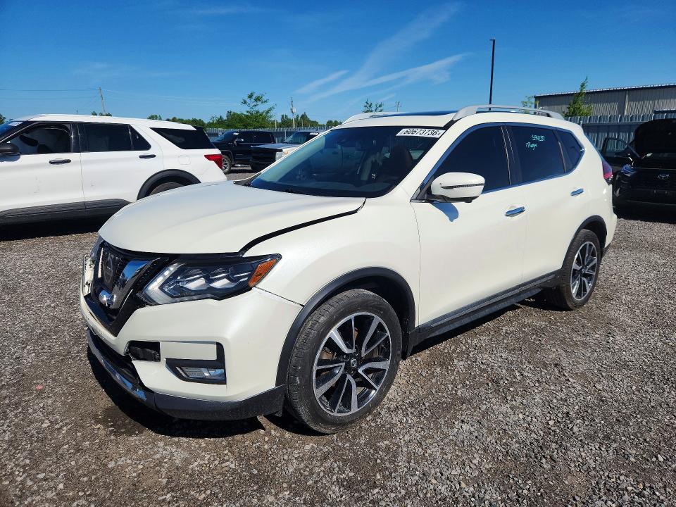2017 Nissan Rogue VIN 5N1AT2MV3HC770289 COPART salvage auction — FRONT END, On - Permit No Brand - Unfit, sold $4,000 on 2026-07-30 (photo 1)