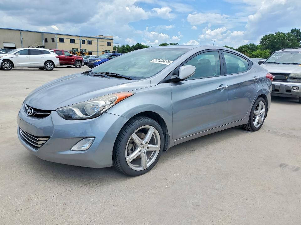 2013 Hyundai Elantra VIN KMHDH4AE5DU518899 COPART salvage auction — WATER/FLOOD, Tx - Salvage Title-Flood Damage, sold $525 on 2026-07-30 (photo 1)