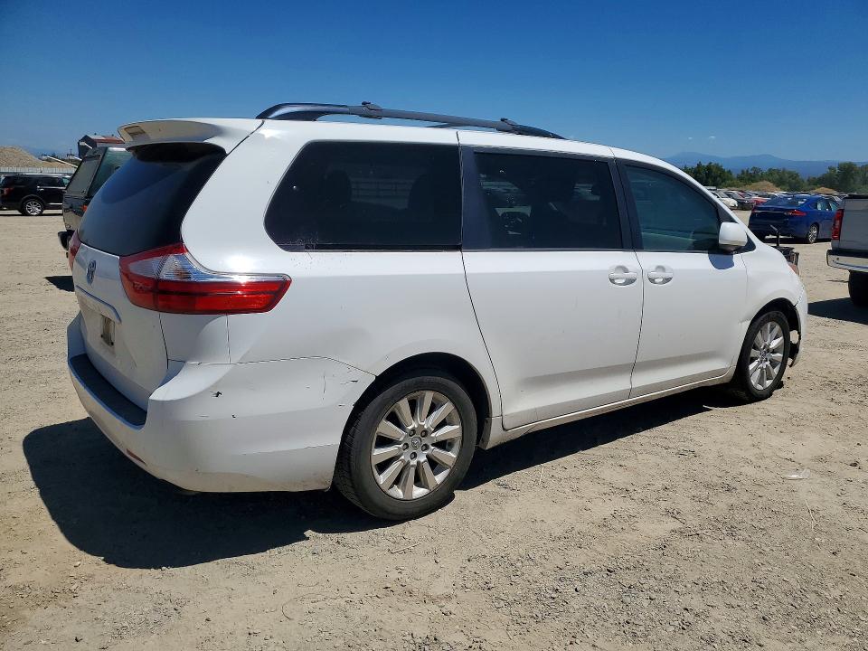 2015 Toyota Sienna VIN 5TDJK3DC7FS123174 COPART salvage auction — FRONT END, Ca - Salvage Certificate, sold $2,350 on 2026-08-21 (photo 3)