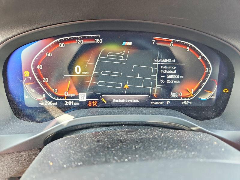 2022 BMW X3 VIN 5UX53DP03N9M07225 COPART salvage auction — FRONT END, VA - CERT OF TITLE - SALVAGE, sold $20,200 on 2026-07-29 (photo 9)