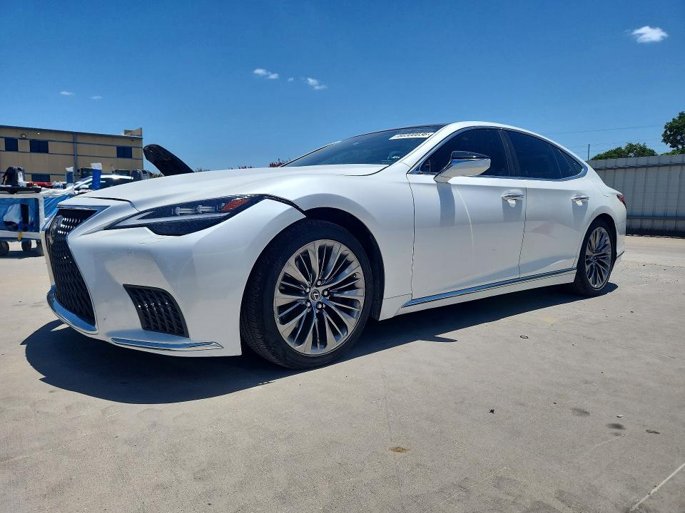 2022 Lexus Ls 500 VIN JTHD51FF5N5017163 COPART salvage auction — FRONT END, TX - SALVAGE VEHICLE TITLE (P), sold $27,000 on 2026-07-27 (photo 1)