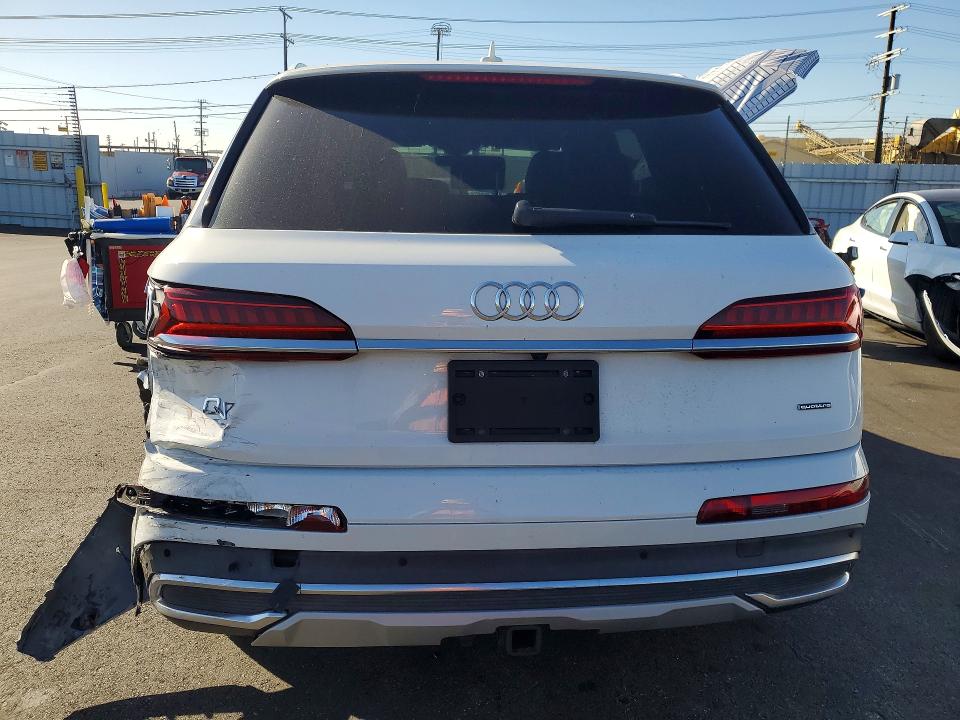 2021 Audi Q7 VIN WA1AJAF73MD038813 COPART salvage auction — REAR END, Ca - Salvage Certificate, sold $14,300 on 2026-08-26 (photo 6)