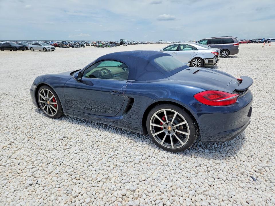 2014 Porsche Boxster VIN WP0CB2A85EK140113 COPART salvage auction — FRONT END, Tx - Salvage Vehicle Title, sold $12,300 on 2026-07-23 (photo 2)