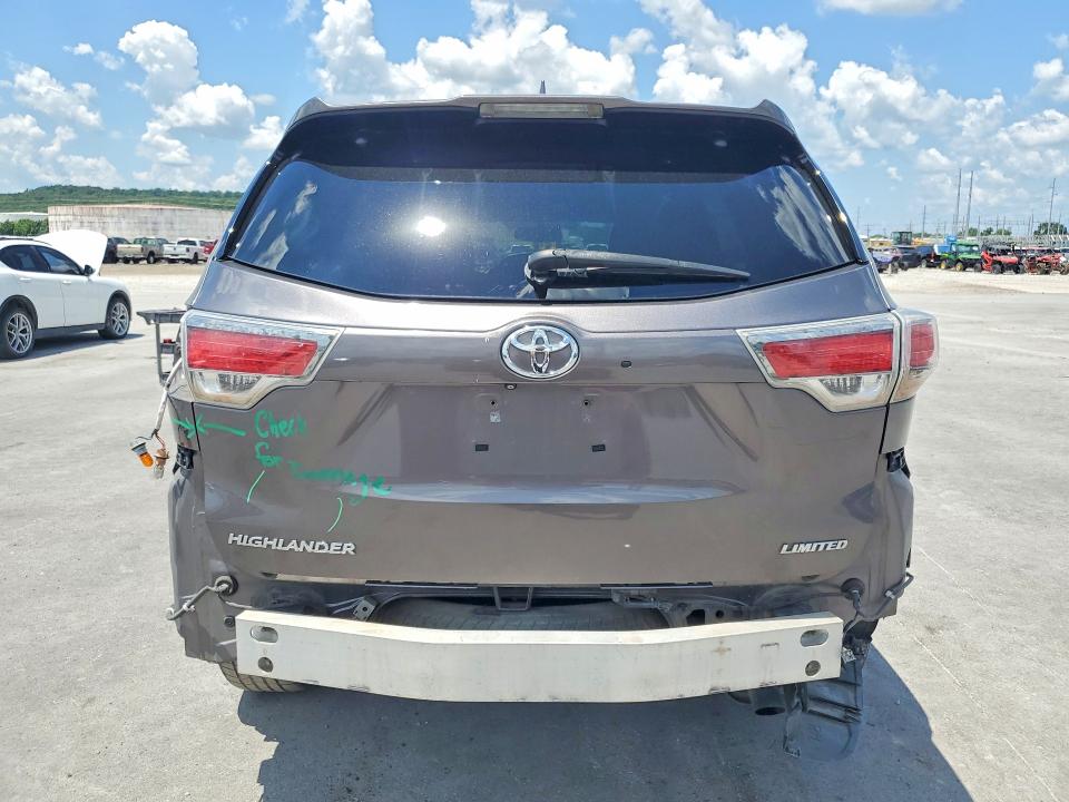 2014 Toyota Highlander VIN 5TDYKRFH4ES038186 COPART salvage auction — FRONT END, Salvage Title, sold $6,900 on 2026-07-22 (photo 6)
