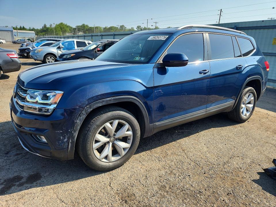 2018 Volkswagen Atlas VIN 1V2KR2CA0JC571422 COPART salvage auction — FRONT END, Pa - Certificate Of Salvage, sold $5,300 on 2026-07-31 (photo 1)