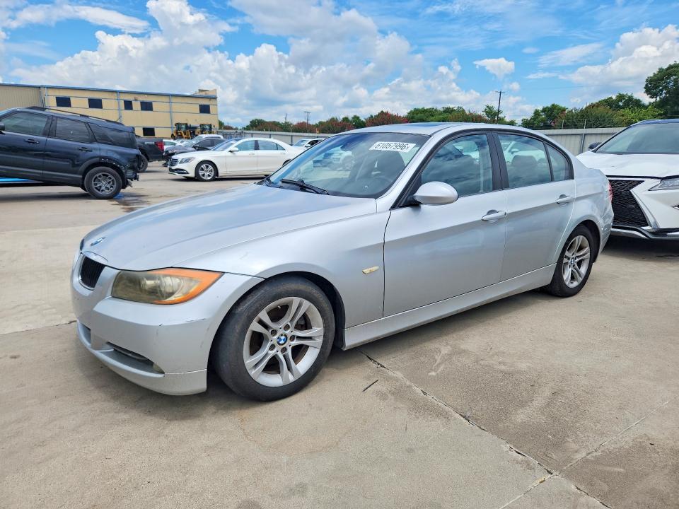2008 BMW 3 series VIN WBAVC53548FZ84213 COPART salvage auction — MECHANICAL, TX - CERTIFICATE OF TITLE, sold $225 on 2026-07-27 (photo 1)