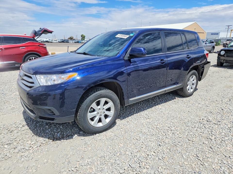 2012 Toyota Highlander VIN 5TDBK3EH7CS145721 COPART salvage auction — REAR END, Co - Public - Salvage Title, sold $2,750 on 2026-07-28 (photo 1)