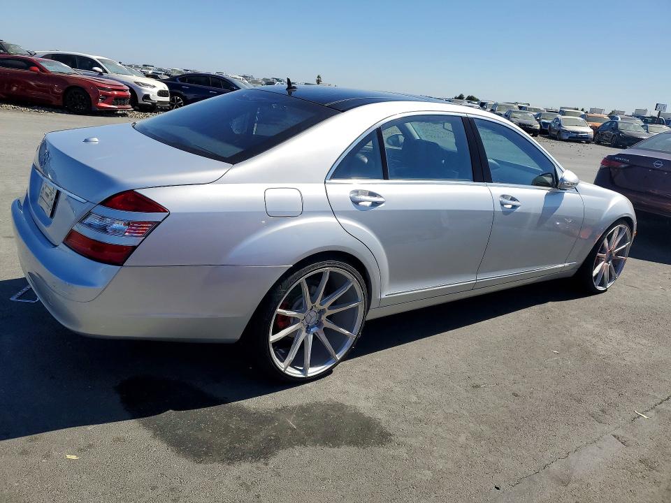2007 Mercedes-benz S class VIN WDDNG71X37A053792 COPART salvage auction — VANDALISM, Ca - Salvage Certificate, sold $3,200 on 2026-07-22 (photo 3)