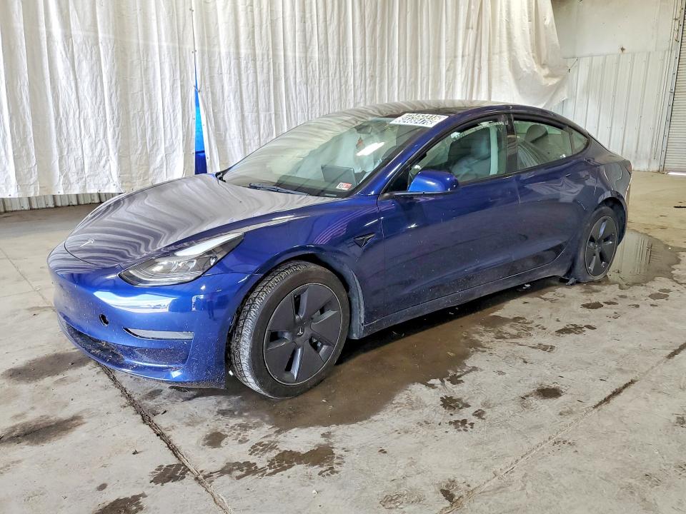 2022 Tesla Model 3 VIN 5YJ3E1EAXNF370709 COPART salvage auction — REAR END, VA - CERTIFICATE OF TITLE, sold $4,300 on 2026-07-22 (photo 1)