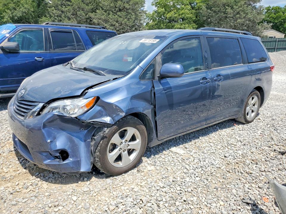 2016 Toyota Sienna VIN 5TDKK3DC3GS701373 COPART salvage auction — FRONT END, Tn - Salvage Certificate, sold $175 on 2026-07-21 (photo 1)