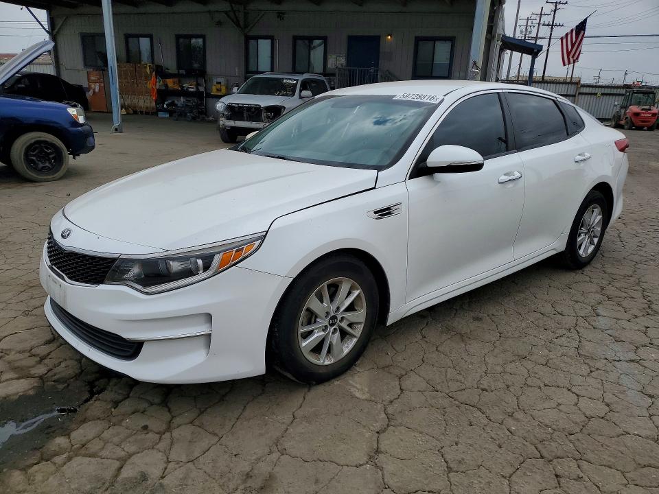 2016 Kia Optima VIN KNAGT4L3XG5076080 COPART salvage auction — FRONT END, Ca - Salvage Certificate, sold $1,350 on 2026-07-16 (photo 1)