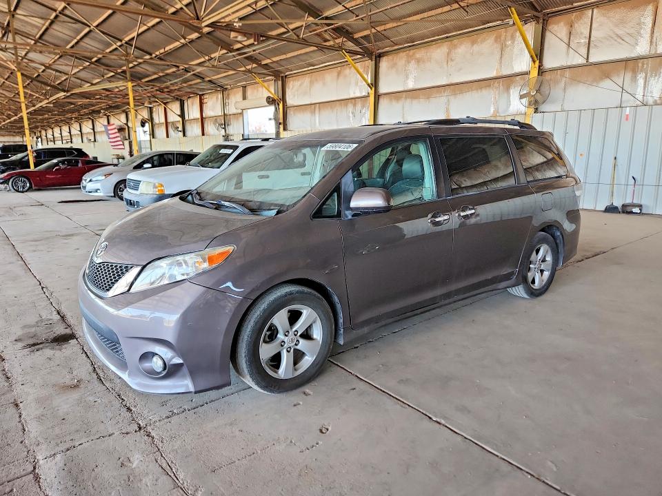 2013 Toyota Sienna VIN 5TDXK3DC0DS331775 COPART salvage auction — MINOR DENT/SCRATCHES, Az - Cert Of Title - Salvage, sold $4,350 on 2026-07-27 (photo 1)
