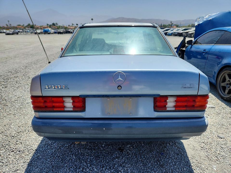 1989 Mercedes-benz 190 VIN WDBDA29D3KF624910 COPART salvage auction — NORMAL WEAR, CA - DIS/DLR/EXP ONLY CLEAN TITLE, sold $4,100 on 2026-07-15 (photo 6)