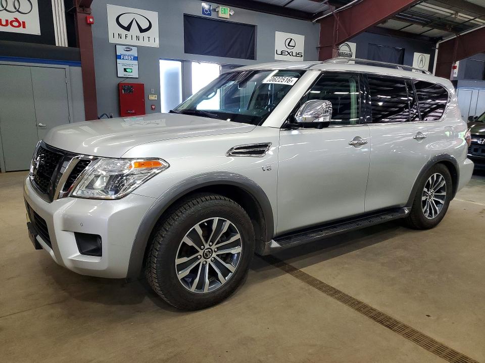 2018 Nissan Armada VIN JN8AY2NC9J9556885 COPART salvage auction — MINOR DENT/SCRATCHES, ME - CERTIFICATE OF TITLE (P), sold $8,500 on 2026-07-09 (photo 1)