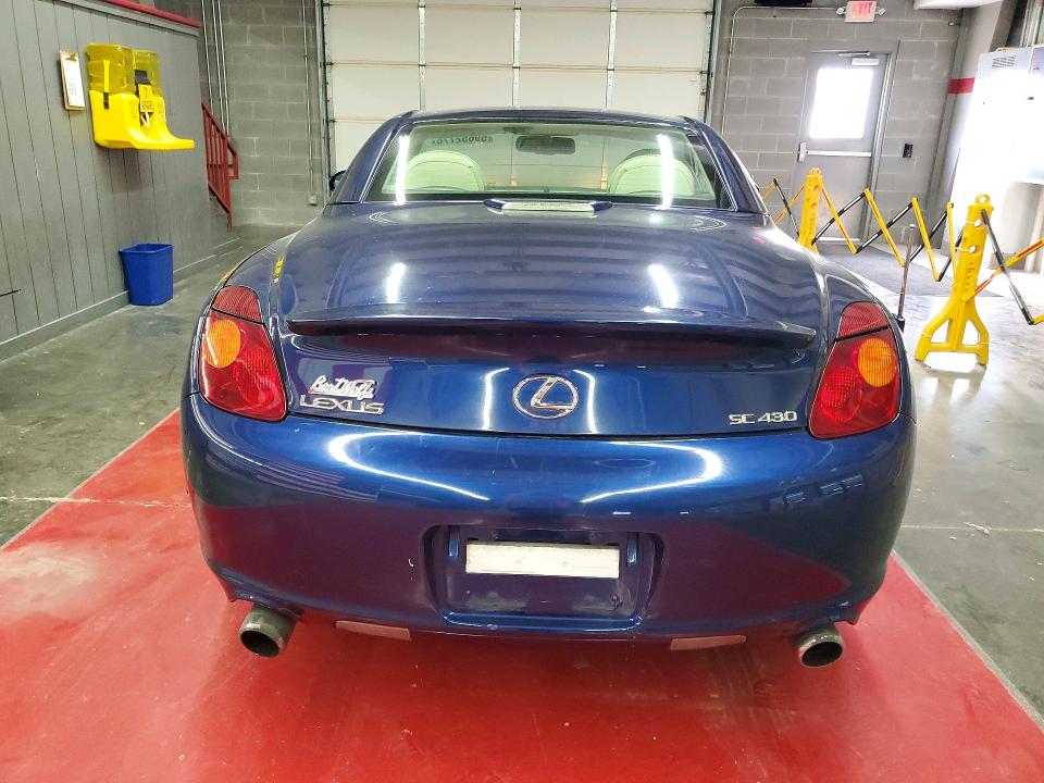 2002 Lexus Sc 430 VIN JTHFN48YX20034560 COPART salvage auction — MINOR DENT/SCRATCHES, WV - CERTIFICATE OF TITLE, sold $300 on 2026-07-27 (photo 6)