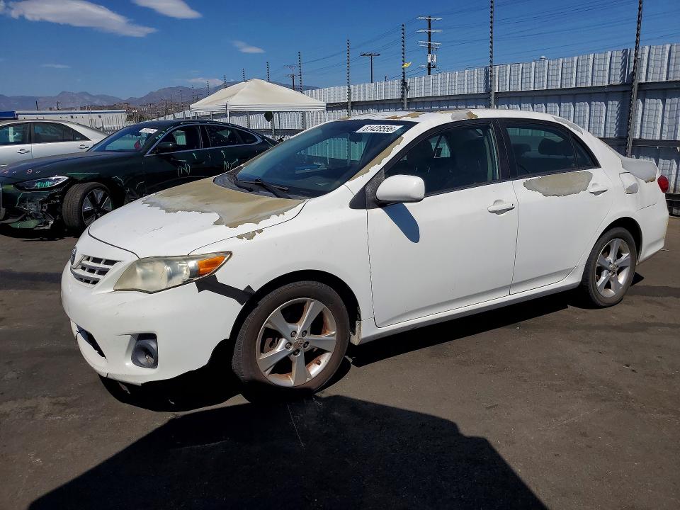 2013 Toyota Corolla VIN 5YFBU4EE9DP124451 COPART salvage auction — FRONT END, Ca - App For Dup Clean Or Ac, sold $700 on 2026-07-23 (photo 1)