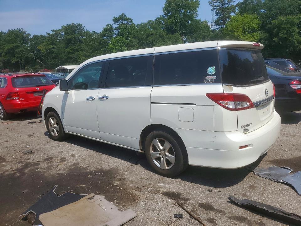 2014 Nissan Quest VIN JN8AE2KP1E9100837 COPART salvage auction — FRONT END, Ga - Certificate Of Title, sold $575 on 2026-07-31 (photo 2)