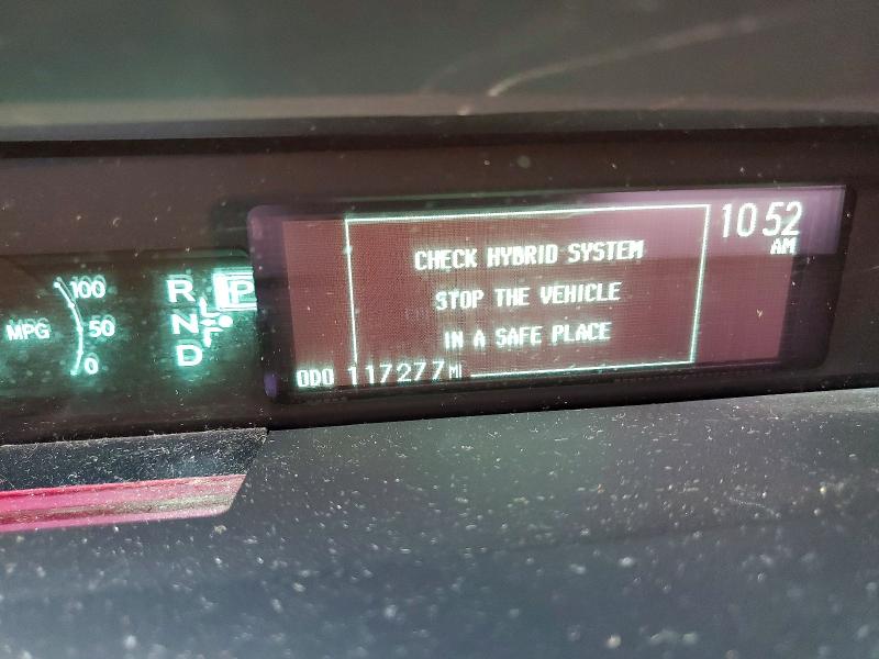 2012 Toyota Prius VIN JTDKN3DP5C3020251 COPART salvage auction — FRONT END, Ca - Salvage Certificate, sold $4,350 on 2026-07-31 (photo 9)