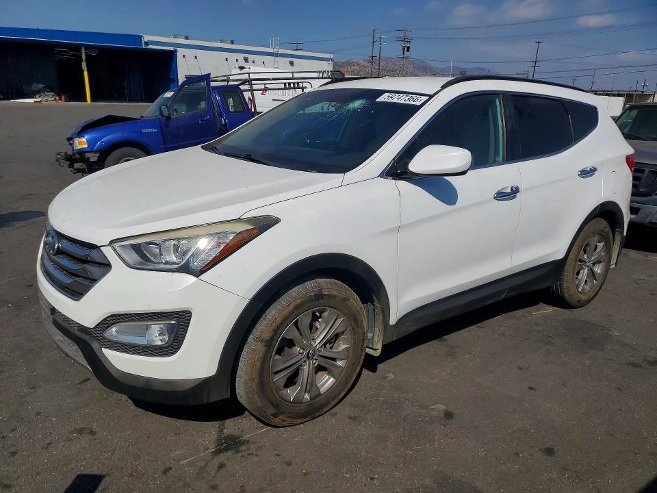 2014 Hyundai Santa fe VIN 5XYZU3LB0EG173805 COPART salvage auction — VANDALISM, Ca - Salvage Certificate, sold $1,850 on 2026-07-13 (photo 1)