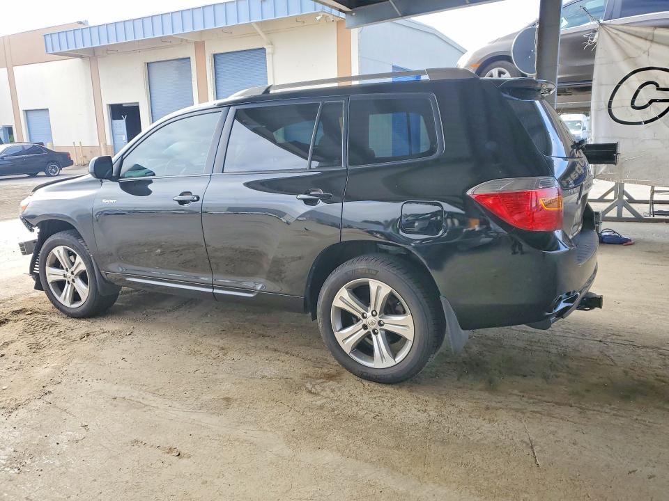 2008 Toyota Highlander VIN JTEES43A282099766 COPART salvage auction — FRONT END, CA - SALVAGE CERTIFICATE, sold $1,400 on 2026-07-14 (photo 2)