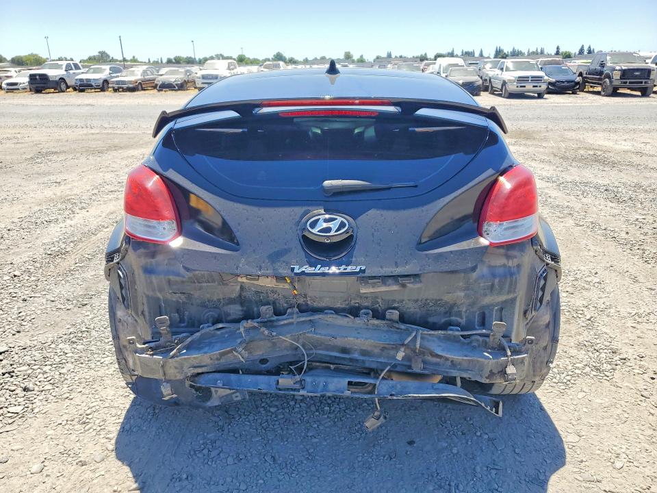 2016 Hyundai Veloster VIN KMHTC6ADXGU258615 COPART salvage auction — REAR END, Ca - Salvage Certificate, sold $1,200 on 2026-07-21 (photo 6)