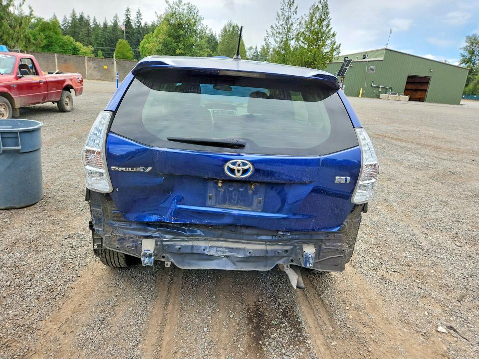 2013 Toyota Prius v VIN JTDZN3EU7D3246196 COPART salvage auction — REAR END, WA - BILL OF SALE, sold $1,400 on 2026-07-31 (photo 6)