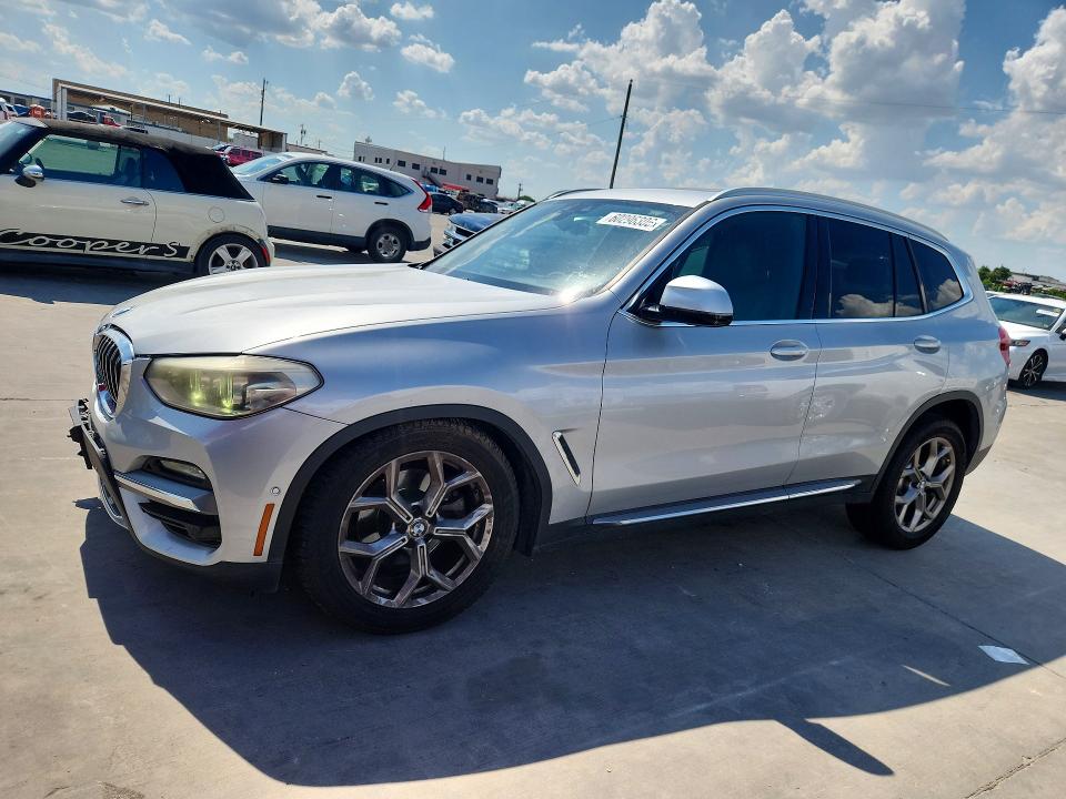 2020 BMW X3 VIN 5UXTY3C0XL9C28981 COPART salvage auction — FRONT END, Tx - Salvage Vehicle Title, sold $6,900 on 2026-07-13 (photo 1)