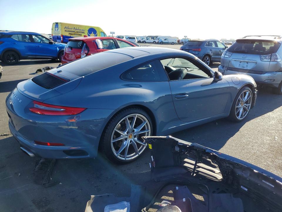 2018 Porsche 911 VIN WP0AA2A98JS105840 COPART salvage auction — FRONT END, CA - SALVAGE CERTIFICATE, sold $42,500 on 2026-08-26 (photo 3)