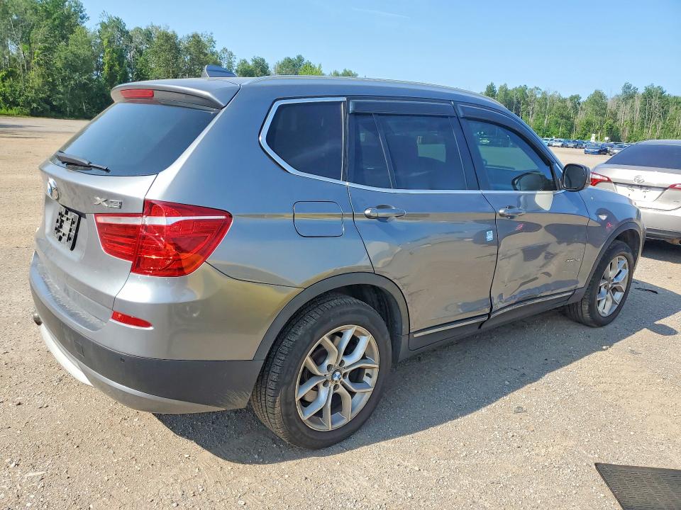 2013 BMW X3 VIN 5UXWX9C59D0A22975 COPART salvage auction — REJECTED REPAIR, On - Permit No Brand - Unfit, sold $275 on 2026-07-30 (photo 3)