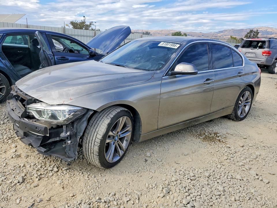 2016 BMW 3 series VIN WBA8E9G5XGNT45430 COPART salvage auction — FRONT END, CA - SALVAGE CERTIFICATE, sold $2,950 on 2026-08-11 (photo 1)