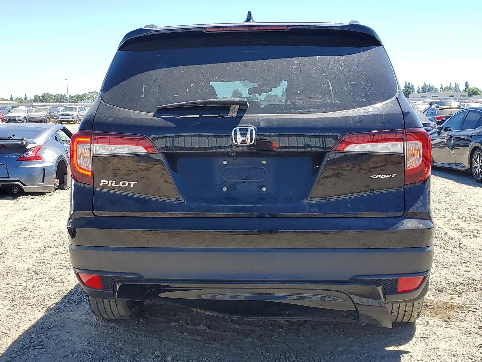 2022 Honda Pilot VIN 5FNYF5H39NB032256 COPART salvage auction — REAR END, CA - SALVAGE CERTIFICATE, sold $8,100 on 2026-09-01 (photo 6)