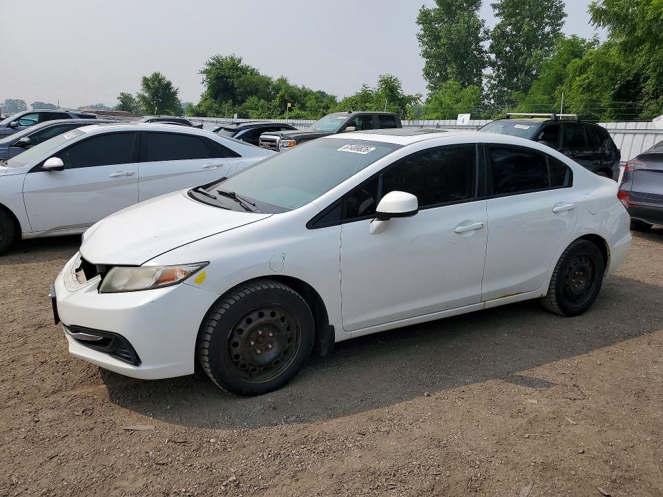 2013 Honda Civic VIN 2HGFB2F58DH034547 COPART salvage auction — FRONT END, On - Permit No Brand - Unfit, sold $1,150 on 2026-07-30 (photo 1)