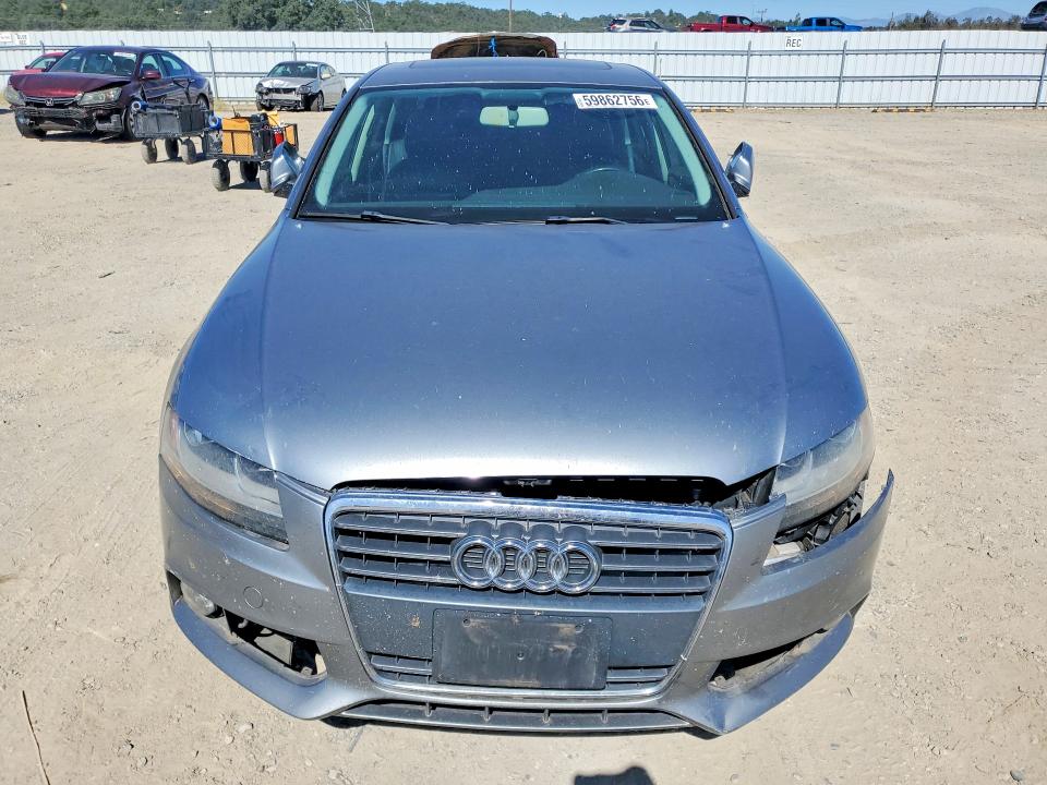 2011 Audi A4 VIN WAUAFAFLXBN001282 COPART salvage auction — FRONT END, Ca - Salvage Certificate, sold $800 on 2026-07-17 (photo 5)
