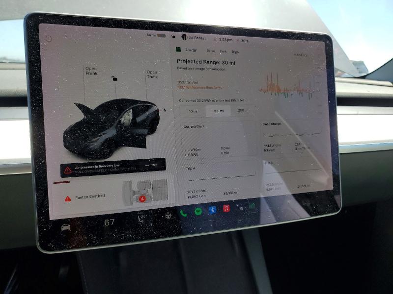 2021 Tesla Model y VIN 5YJYGDEE2MF213243 COPART salvage auction — REAR END, Ca - Salvage Certificate, sold $13,100 on 2026-07-16 (photo 9)