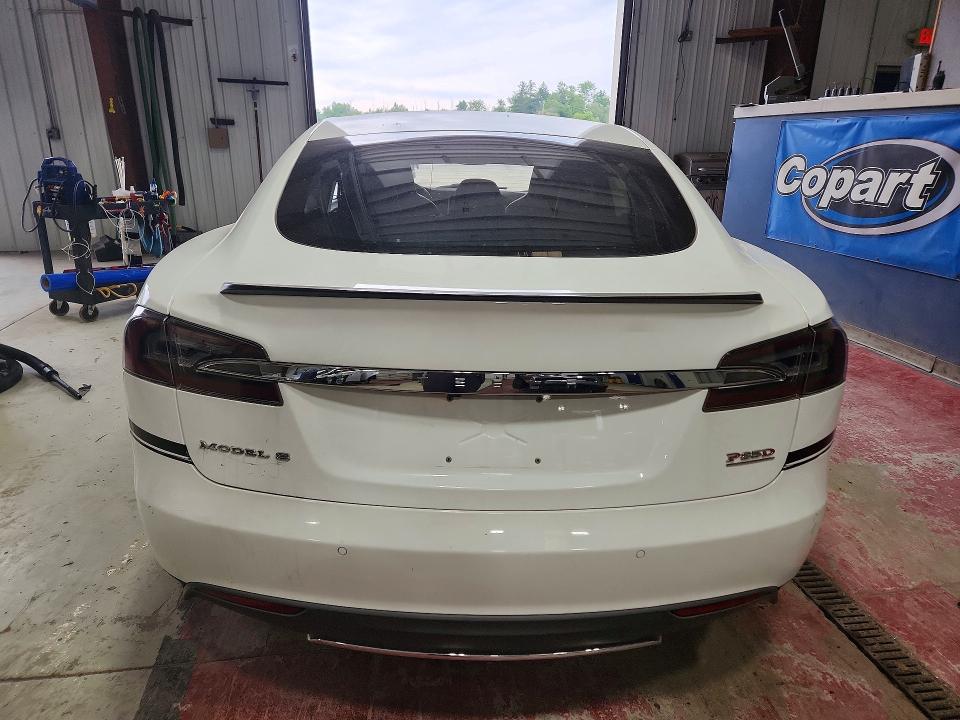 2014 Tesla Model s VIN 5YJSA1H25EFP64856 COPART salvage auction — FRONT END, Ny - Mv-907A Salvage Certificate, sold $4,100 on 2026-07-27 (photo 6)