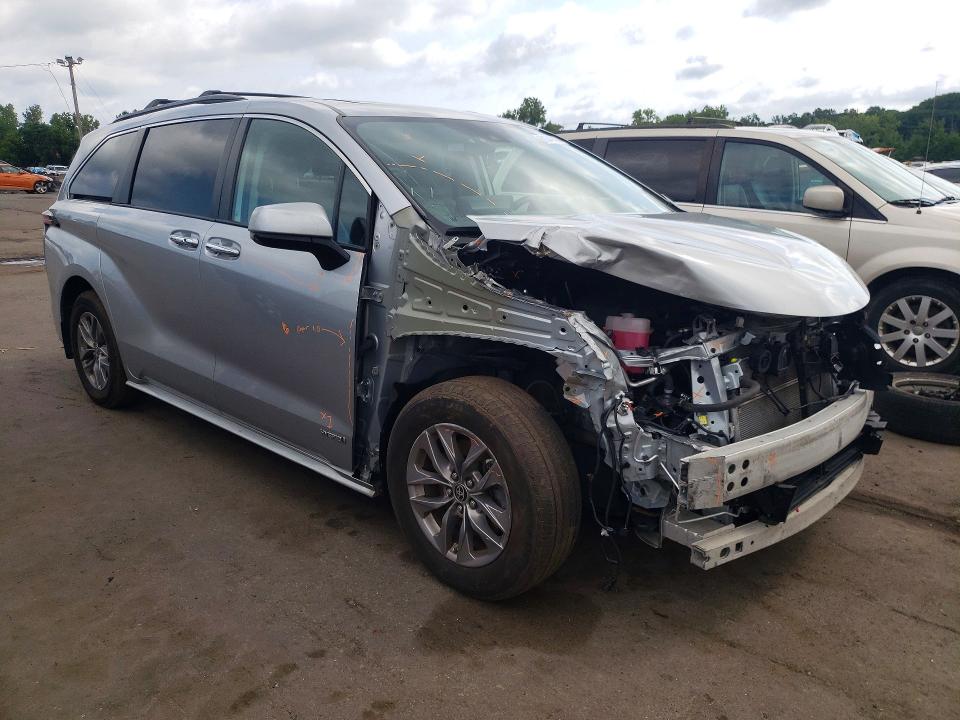 2021 Toyota Sienna VIN 5TDJSKFC5MS028388 COPART salvage auction — FRONT END, Ct - Cert Of Title-Salvage, sold $4,000 on 2026-07-24 (photo 4)