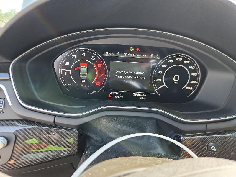 2021 Audi Rs5 VIN WUANWAF59MA902940 COPART salvage auction — WATER/FLOOD, Nj - Cert Of Title-Salvage Flood, sold $16,100 on 2026-07-30 (photo 9)