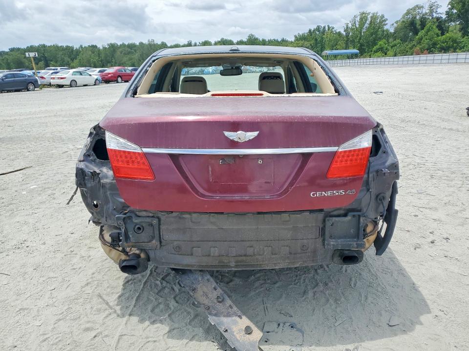 2014 Hyundai Genesis VIN KMHGC4DD4EU261928 COPART salvage auction — REAR END, SC - CERT OF TITLE-SALVAGE, sold $1,150 on 2026-07-27 (photo 6)