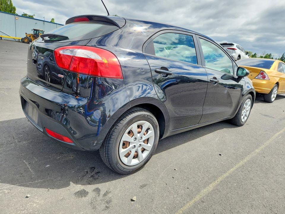 2013 Kia Rio VIN KNADM5A33D6157033 COPART salvage auction — REAR END, Or - Non Public Clean Title, sold $275 on 2026-07-17 (photo 3)