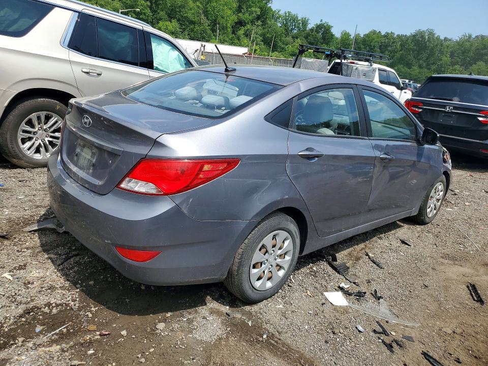 2015 Hyundai Accent VIN KMHCT4AE8FU792403 COPART salvage auction — FRONT END, MD - CERT OF SALVAGE > 75% DAMAGE, sold $750 on 2026-07-30 (photo 3)
