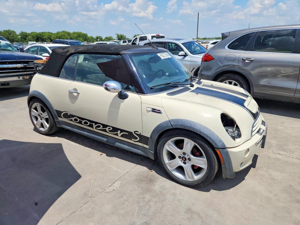2007 Mini Cooper VIN WMWRH33567TL94554 COPART salvage auction — SIDE, TX - CERT OF TITLE-REBUILT SALVAGE, sold $475 on 2026-07-20 (photo 4)
