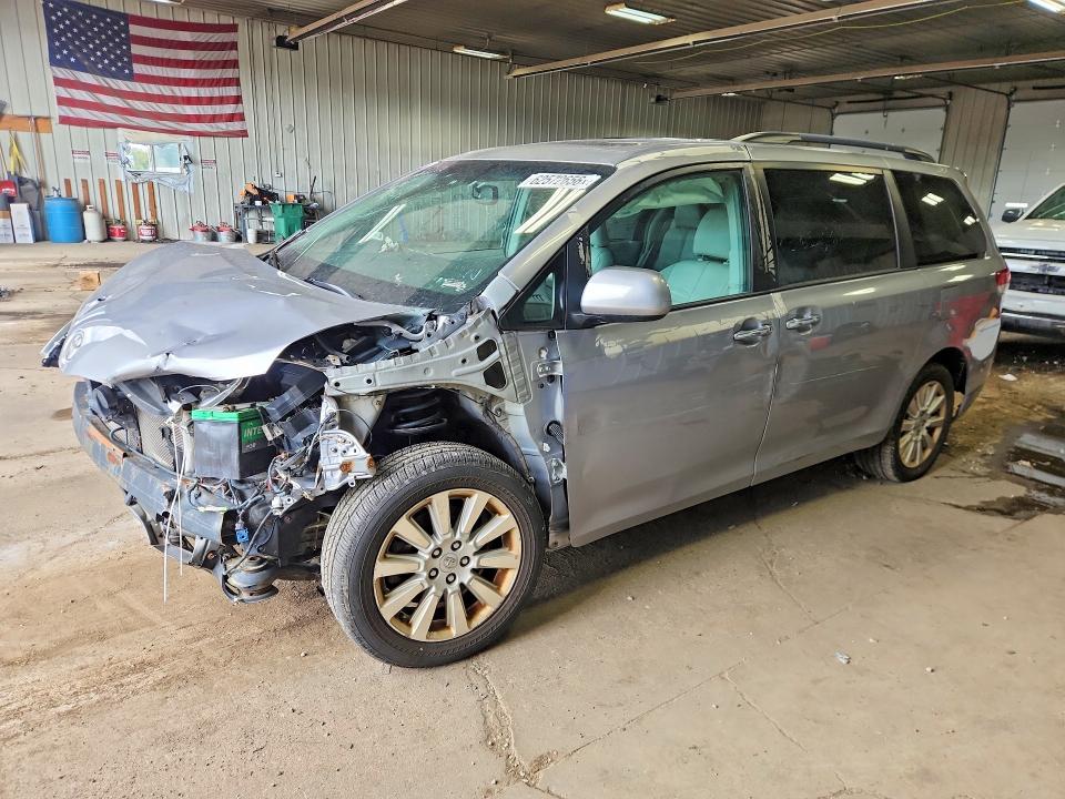 2011 Toyota Sienna VIN 5TDDK3DC6BS029911 COPART salvage auction — FRONT END, WI - CERT OF TITLE-SALVAGE VEHICLE, sold $1,650 on 2026-07-27 (photo 1)
